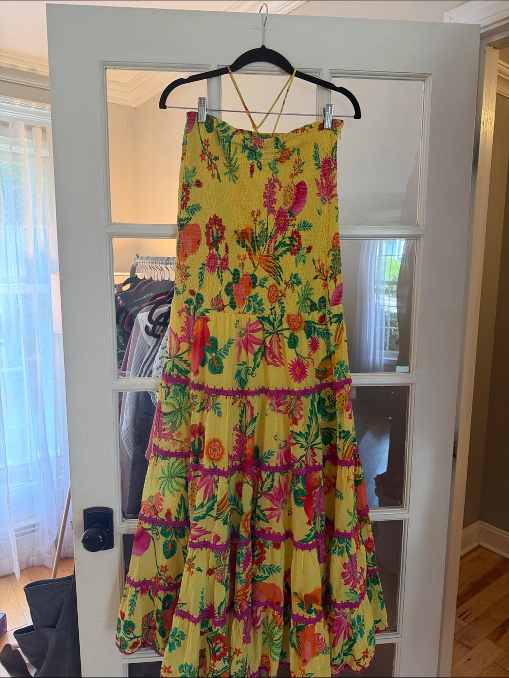 FARM Rio Delicate Fruit Garden Smocked Maxi Dress – Size M - Picture 2 of 5